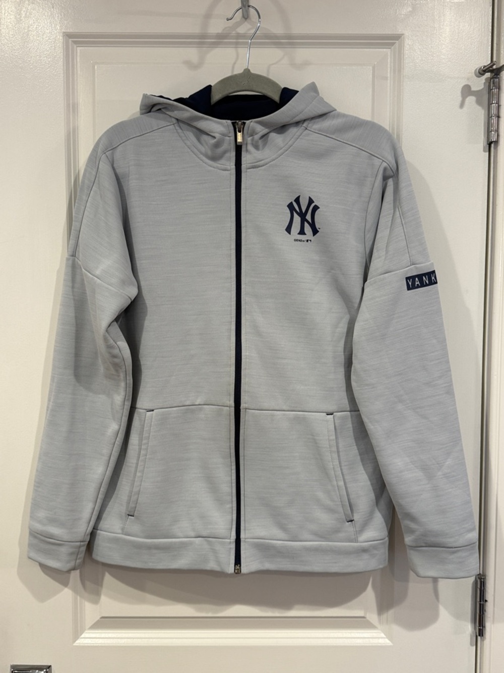 Genuine Merchandise Light Gray Hoodie with Navy Accents